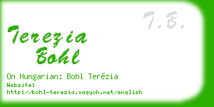 terezia bohl business card