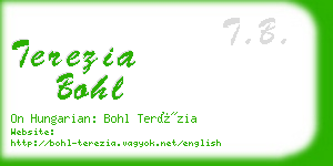 terezia bohl business card